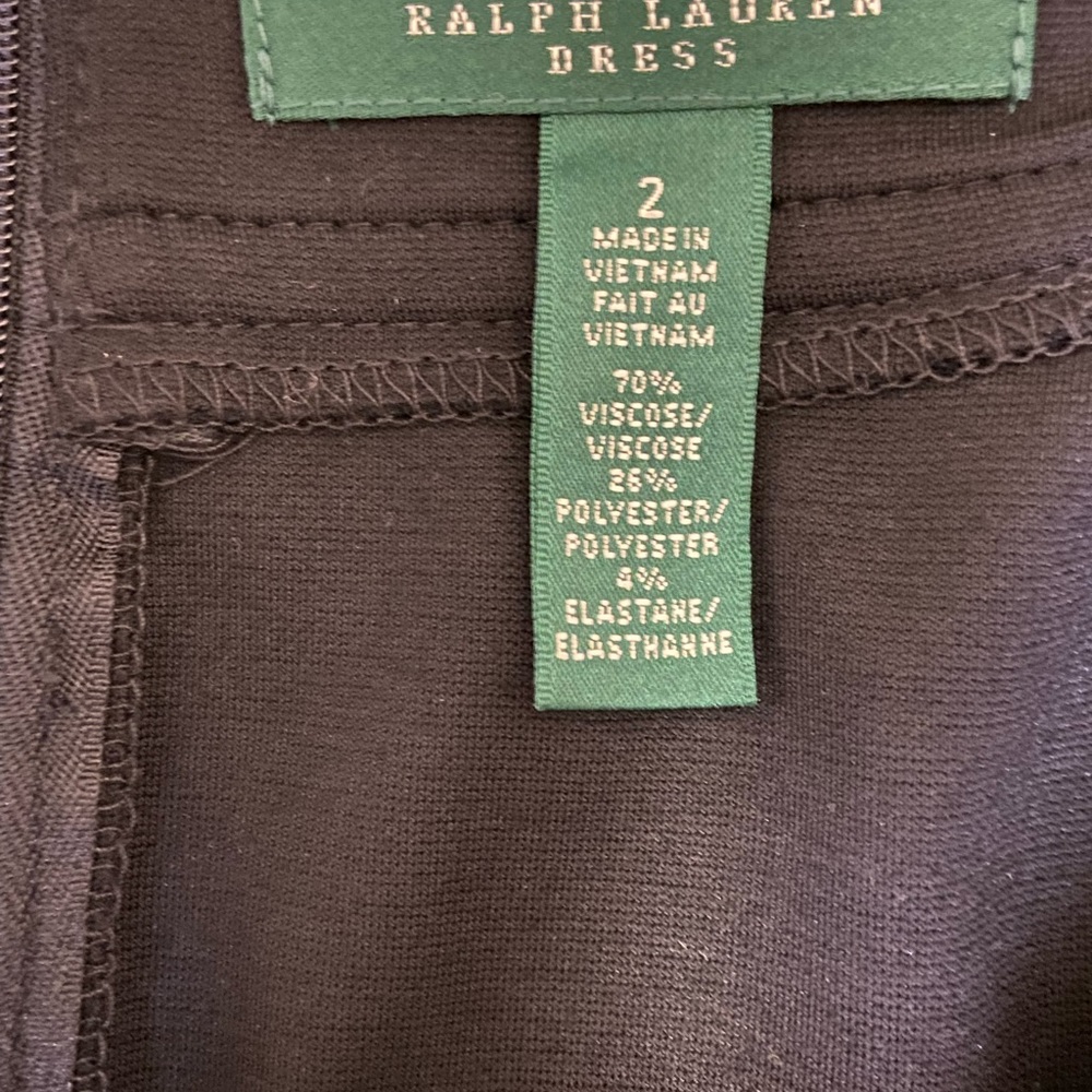Lauren Ralph Lauren Ruched V-neck Dress Size 2 - Picture 10 of 10